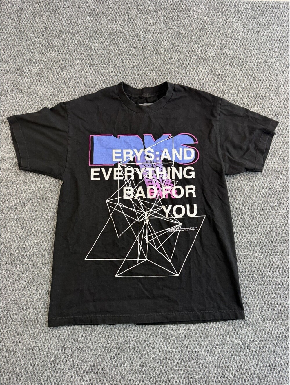 MSFTSrep Mens Large Black Graphic T Shirt Everything Bad For You Tee